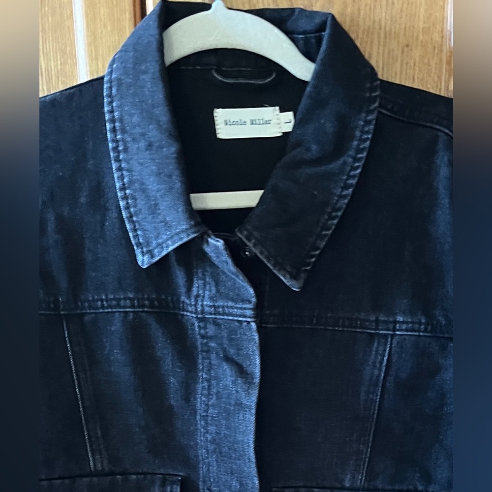 Nicole Miller Envelope Cargo Jeans Jacket - Picture 5 of 7